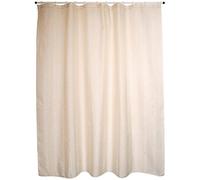 MSV Cortina de Ducha de Poliéster BERBERA 180x200cm Marrón Beige - Anillas Incluidas