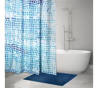 MSV Cortina de Ducha y tapete a Juego Azul Acuarela