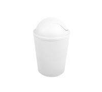 MSV Cubo de basura ako 5,5l con tapa abatible blanca, 5,5 L