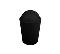 MSV Cubo de basura ako 5,5l con tapa abatible negra, 5,5 L
