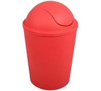 MSV Cubo de Basura AKO 5,5l con Tapa abatible roja, Rojo, 5,5 L
