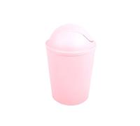 MSV Cubo de basura ako 5,5l con tapa abatible rosa pastel, 5,5 L
