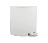 MSV Cubo de Basura con Pedal Osaki de 3 l, Color Blanco, Polipropileno plástico, 3 litros
