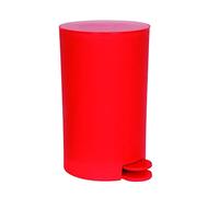 MSV Cubo de Basura con Pedal Osaki de 3 l, Color Rojo, 3 litros