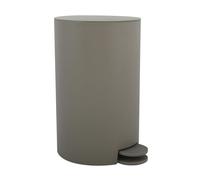 MSV Cubo de basura Osaki – 3 L, con tapa y pedal, interior extraíble, Taupe
