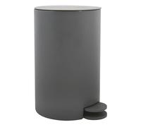 MSV Papelera Osaki 3 L para baño con tapa y pedal, interior extraíble - Gris antracita