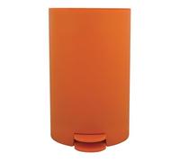 MSV - Cubo de basura cosmético Osaki - 3 L con tapa y pedal, interior extraíble - Naranja