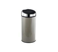 MSV Cubo de Basura INOX Touch 30 L, Antracita, Marrón