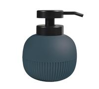 MSV - Dispensador de Jabón de Gasolina Gino - 10,3 x 10,3 x 13,2 cm - 0,5 L - Diseño Elegante y Funcional - Rellenable y Práctico - Sofisticado Color Azul