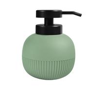 MSV - Dispensador de Jabón Gino Basil - Diseño Moderno - 10,3 x 10,3 x 13,2 cm - Verde - Capacidad 0,5 L - Ideal para Cocina y Baño - Fácil Recarga