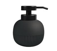 MSV - Dispensador de Jabón Gino Negro - Diseño Elegante y Compacto - 10.3 x 10.3 x 13.2 cm - Capacidad 0.5L - Ideal para Cocina y Baño - Accesorio Práctico y Moderno