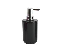 MSV - Dispensador de Jabón INAGUA - Compatible con Accesorios Inagua - Tamaño Estándar - Ø 7 x 18 cm - Negro - Material PS Resistente - Ideal para Baño