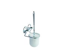 MSV Escobilla de baño con Soporte de Pared de Acero con ventosas superventosas cromadas
