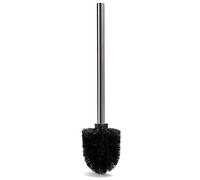 MSV - Escoba Cepillo WC de Repuesto Mango en Acero Inoxidable, Cepillo Negro