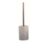 MSV Escobilla de baño y Soporte, Acero Inoxidable, Gotas Azules, 0