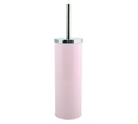 Escobilla de Inodoro de Acero Inoxidable con depósito en Color Rosa Pastel