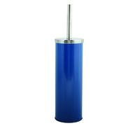 MSV Escobilla de Inodoro de Acero Inoxidable con depósito en Color Azul