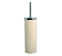 MSV - Escobillero con Soporte - Acero Inoxidable y Acero - para Guardar Accesorios de Ducha y baño - Ø 10 x 40 cm - Beige - Ideal para Productos de Cuidado Personal