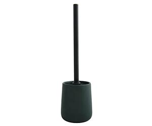 MSV - Escobillero con Soporte de cerámica MAONIE - Cerdas Resistentes al Desgaste - Diseño clásico y Elegante - 10,4 x 38,8 cm - Verde Oscuro Mate - De pie - Escobillero Fijo