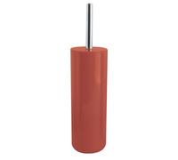 MSV Escobilla para WC con Soporte para Escoba y Cubo Inagua - Conjunto de WC para Colocar en Poliestireno Escobilla con Mango de Acero Inoxidable Naranja