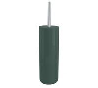 MSV Escobilla para WC con Soporte para Escoba y Cubo Inagua - Conjunto de WC para Colocar en Poliestireno Escobilla con Mango de Acero Inoxidable Verde Oscuro