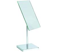 MSV Espejo Rectangular con Soporte, Metal, Cromado, 16.5x15x37 cm