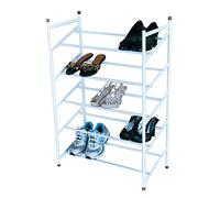 MSV ESTANTERIA para Zapatos 5 Niveles, Metal, Blanco, 88x30x60 cm