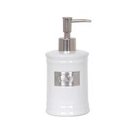 MSV France Adelaide - Dispensador de jabón y loción para encimera (cerámica), Color Blanco