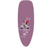 MSV - Funda para Tabla de Planchar con Lazos 100% algodón - Poliéster - Estampados Variados - 125 x 43 cm - Estampado Rosa - Apta para Todo Tipo de mesas - Superficie Antideslizante