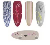 MSV - Funda para Tabla de Planchar con Lazos - Algodón/poliéster - Estampados Variados - 130 x 46 x 0,1 cm - Estampado Gris - Apta para Todo Tipo de mesas - Superficie Antideslizante