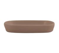MSV - Jabonera de Cerámica - Capuchino Mate - Diseño Moderno para Baño - Almacenamiento Práctico y Elegante - 13,9 x 9 cm - Fácil de Limpiar - Resistente a la Humedad
