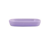 MSV - Jabonera de Cerámica - Masonite Lavanda Mate - Diseño Moderno para Baño - Almacenamiento Práctico y Estético - 13,9 x 9 cm - Fácil de Limpiar - Resistente a la Humedad