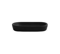 MSV - Jabonera de cerámica - Negro Mate - Diseño Moderno para baño - Almacenamiento práctico y Elegante - 13,9 x 9 cm - Fácil de Limpiar - Resistente a la Humedad