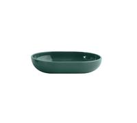 MSV - Jabonera Inagua - Diseño Moderno para Baño - Medidas 13 x 10 x 3 cm - Verde Oscuro - Material Resistente al Agua - Ideal para Todo Tipo de Jabón