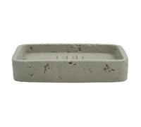 MSV - Jabonera Itaipú - Diseño de Baño Moderno - Material Resistente al Agua - Ideal para Todo Tipo de Jabón - Cemento Gris