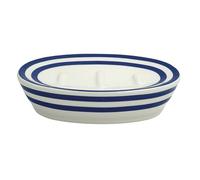 MSV - Jabonera Seauville - Diseño de baño Moderno - Material Resistente al Agua - Ideal para Todo Tipo de jabón - Cerámica Azul Marino