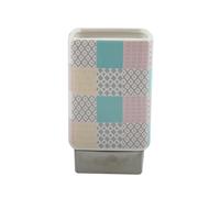 MSV Jarrón de cerámica Rosa, Blanco