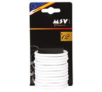 MSV Juego de 12 Anillas para Cortina de Ducha, Color Blanco