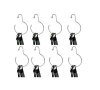 MSV - Juego de 12 Perchas de Acero recubiertas de plástico para Cinturones, Corbatas y Accesorios - Solución de Almacenamiento práctica, Resistente y Antideslizante - 19,5 x 13,5 cm - Gris