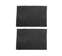 MSV Set of 2 Microfiber Bath Mat Chenille 40x60cm Dark Gray