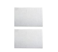 MSV - Juego de 2 Alfombras de Baño Microfibra Chenilla - Pelo Largo y Suave - Antideslizante SEBS - Lavable a Máquina 30° - con Lazo para Colgar - 40 x 60cm - Blanco