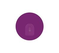 MSV Juego de 2 Ganchos de Pared Redondos reposicionables Color Morado