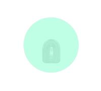 MSV Juego de 2 Ganchos de Pared Redondos reposicionables Verde Pastel