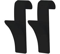 MSV Juego de 2 Ganchos para secador de Toallas Negro