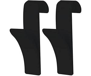 MSV Juego de 2 Ganchos para secador de Toallas Negro