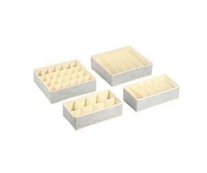 Msv JUEGO DE 4 CAJAS DE ALMACENAMIENTO