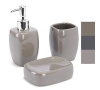 MSV MS593 - Set de cerámica, 3 Piezas, Color Taupe