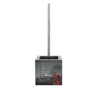 MSV Londres - Escobilla de baño MDF, Acero Inoxidable, Multicolor