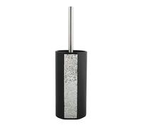 MSV Luanda Escobilla de Baño, Plástico, Negro, 10.2x10.2x36 cm