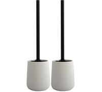 MSV Maonie-Escobilla para Inodoro (cerámica), Color Blanco Mate, 9x39cm (Paquete de 2)